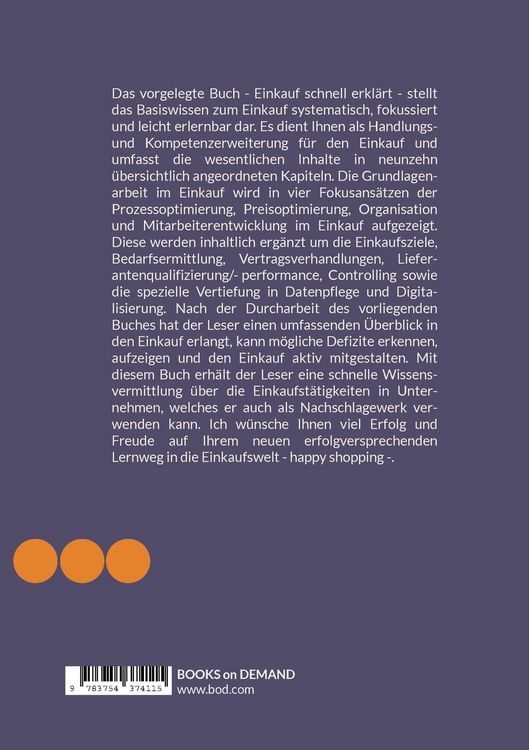 Produktbild: Einkauf schnell erkl&auml;rt