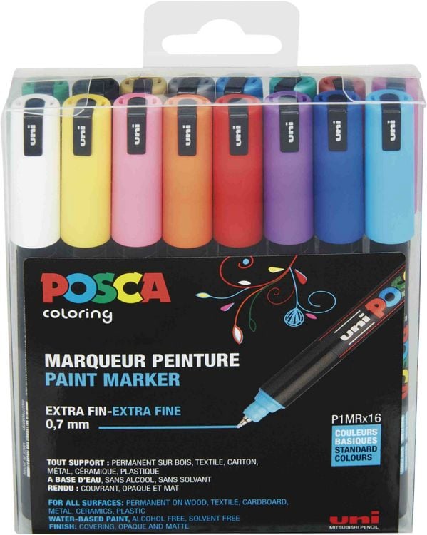 Produktbild: Marker UNI POSCA PC-1MR 16er Set