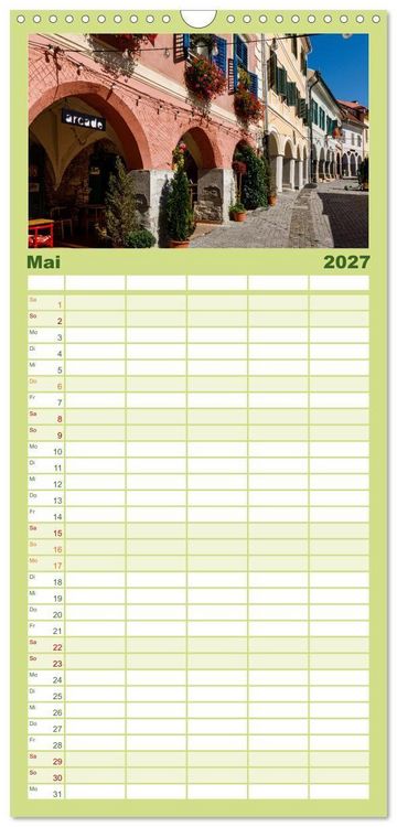 Produktbild: Familienplaner 2027 - Mittelalterliche St&auml;dte Rum&auml;niens mit 5 Spalten (Wandkalender, 21 x 45 cm) CALVENDO