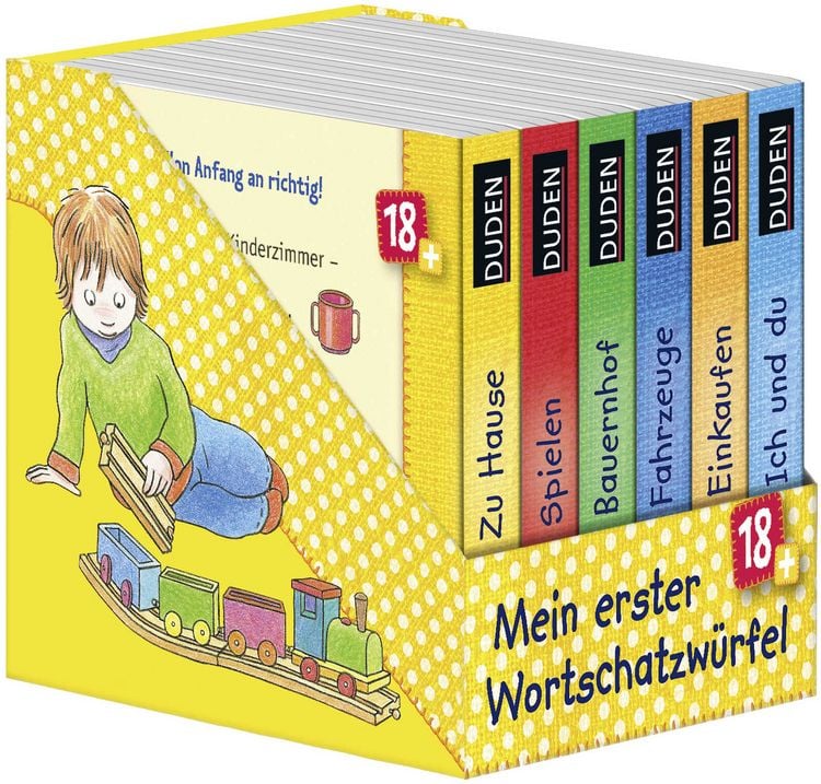 Produktbild: Duden 18+: Mein erster Wortschatzw&uuml;rfel