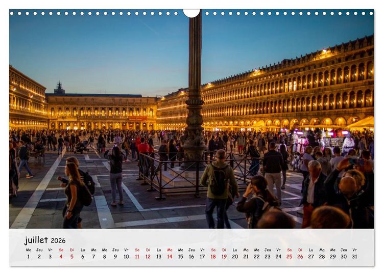 Produktbild: Venise - Un hommage imag&eacute; &agrave; la magie v&eacute;nitienne (Calendrier mural 2026 DIN A3 vertical), CALVENDO calendrier mensuel