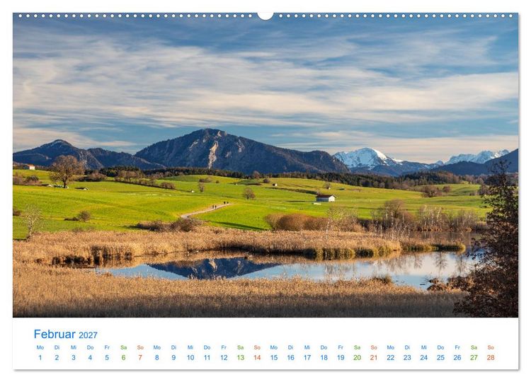 Produktbild: Im blauen Land am Alpenrand (Wandkalender 2027 DIN A2 quer), CALVENDO Monatskalender