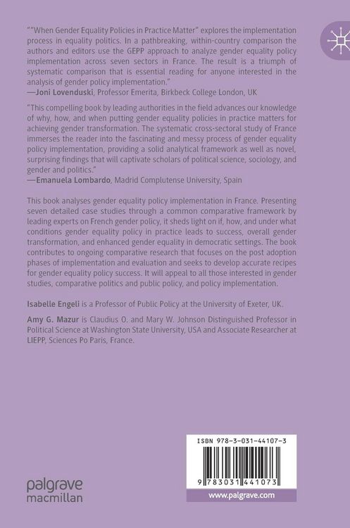 Produktbild: When Gender Equality Policies in Practice Matter