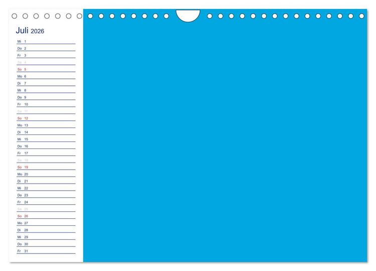 Produktbild: Farbiger Bastelkalender (Wandkalender 2026 DIN A4 quer), CALVENDO Monatskalender