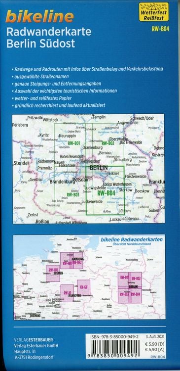 Produktbild: Radwanderkarte Berlin S&uuml;dost RW-B04