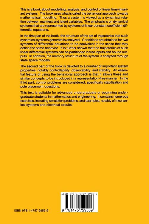 Produktbild: Introduction to Mathematical Systems Theory