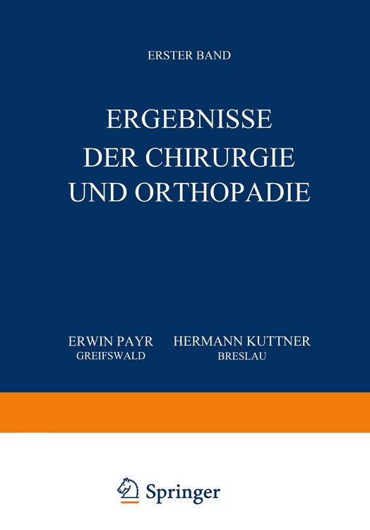 Produktbild: Ergebnisse der Chirurgie und Orthop&auml;die