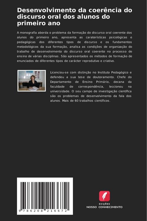 Produktbild: Desenvolvimento da coer&ecirc;ncia do discurso oral dos alunos do primeiro ano