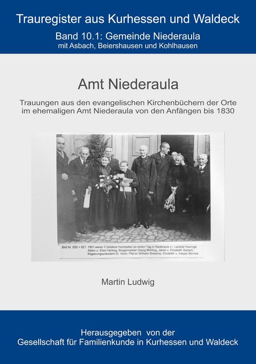 Produktbild: Trauregister Amt Niederaula