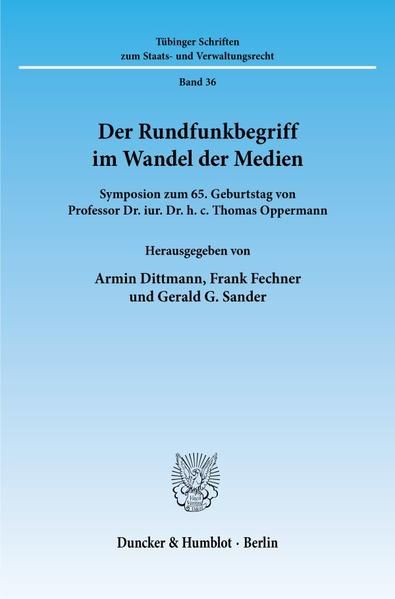 Produktbild: Der Rundfunkbegriff im Wandel der Medien.