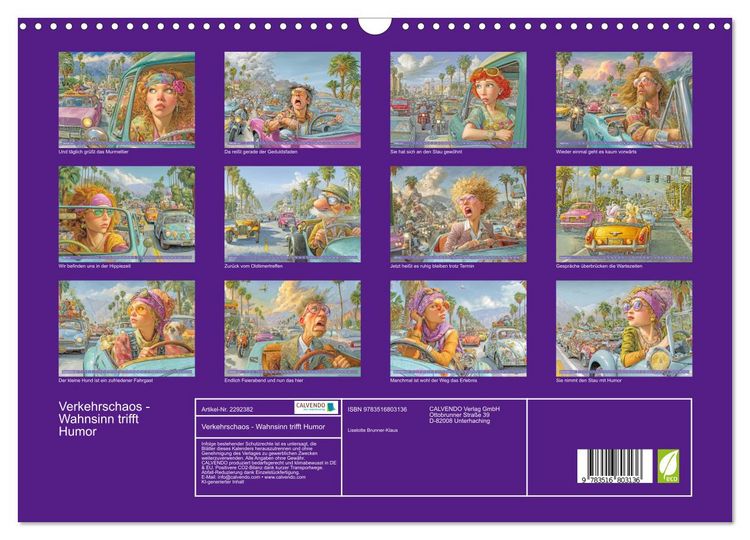 Produktbild: Verkehrschaos - Wahnsinn trifft Humor (Wandkalender 2027 DIN A3 quer), CALVENDO Monatskalender