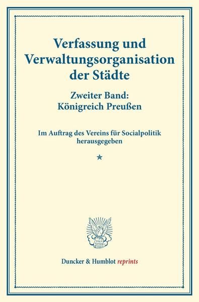 Produktbild: Verfassung und Verwaltungsorganisation der St&auml;dte.