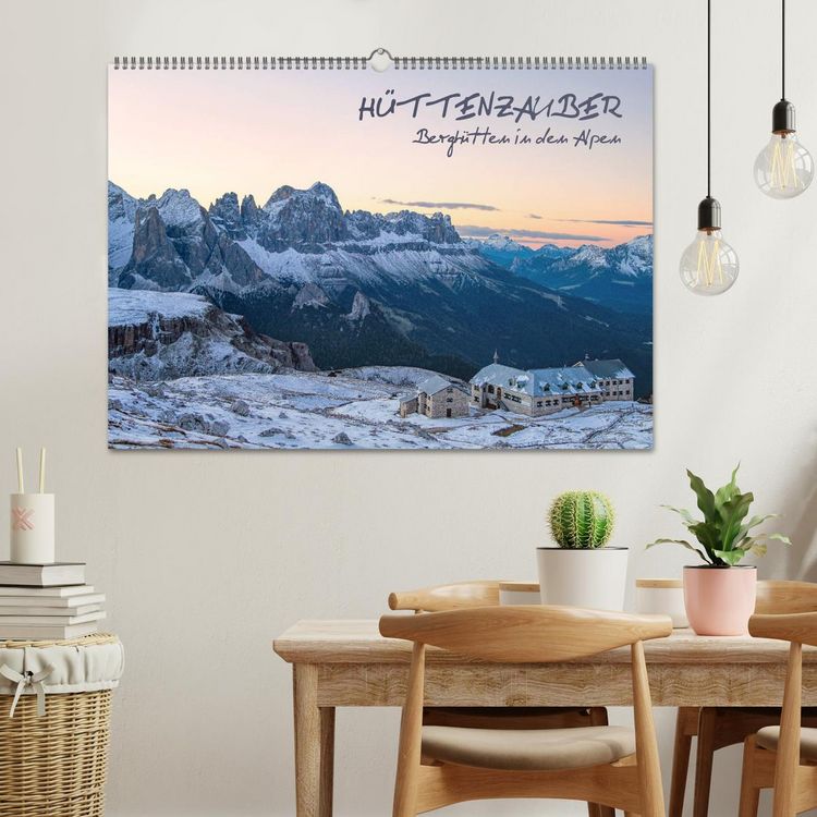 Produktbild: H&uuml;ttenzauber: Bergh&uuml;tten in den Alpen (Wandkalender 2026 DIN A2 quer), CALVENDO Monatskalender