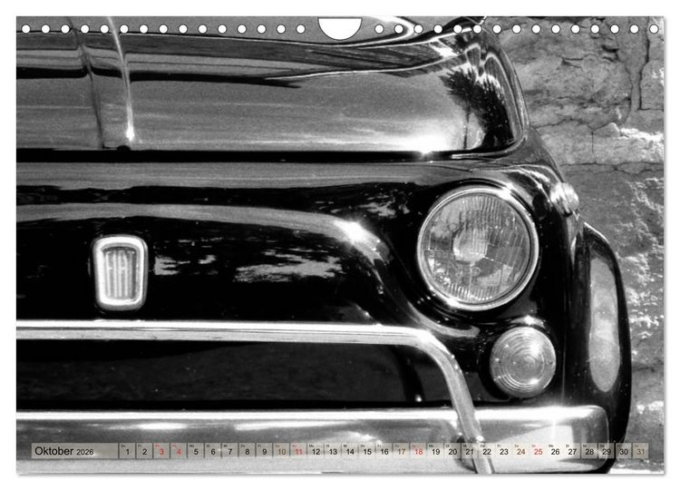 Produktbild: il Cinquecento - Details im Fokus - im Look eines legend&auml;ren Analogfilms (Wandkalender 2026 DIN A4 quer), CALVENDO Monatskalender