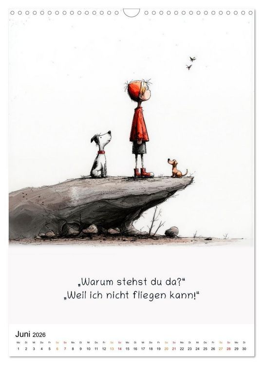 Produktbild: Kindlich. Komisch. Klar. (Wandkalender 2026 DIN A3 hoch), CALVENDO Monatskalender