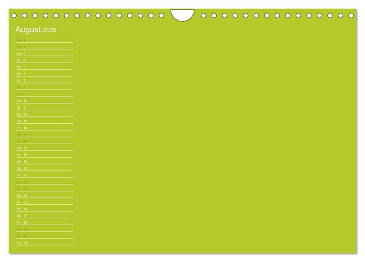 Produktbild: Bastel-Geburtstagskalender gr&uuml;n / Geburtstagskalender (Wandkalender 2026 DIN A4 quer), CALVENDO Monatskalender