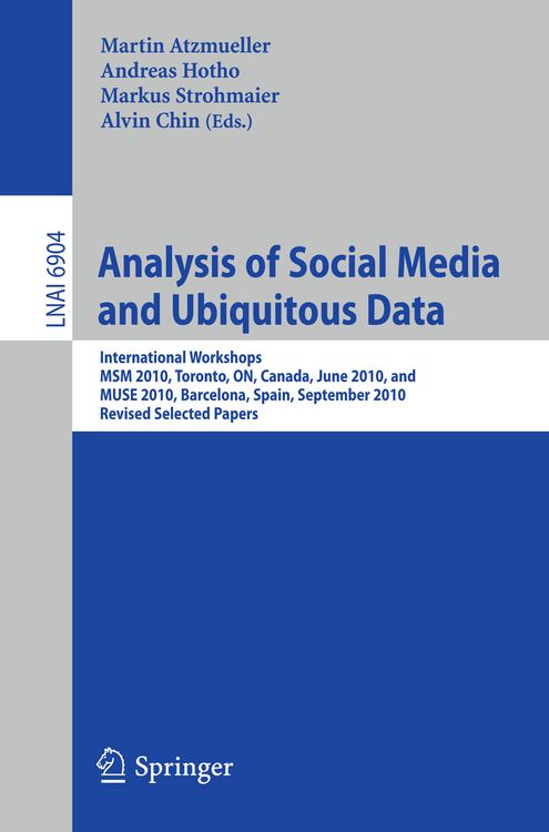Produktbild: Analysis of Social Media and Ubiquitous Data