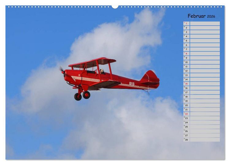 Produktbild: Flugzeuge &ndash; Starts und Landeanfl&uuml;ge Geburtstagsplaner (Wandkalender 2026 DIN A2 quer), CALVENDO Monatskalender