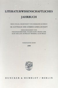 Produktbild: Literaturwissenschaftliches Jahrbuch.