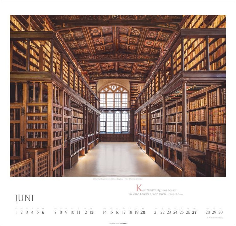 Produktbild: Welt der Bibliotheken Kalender 2027