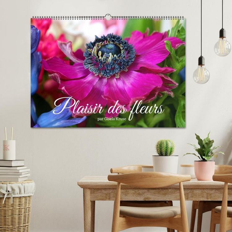 Produktbild: Plaisir des fleurs (Calendrier mural 2026 DIN A2 vertical), CALVENDO calendrier mensuel