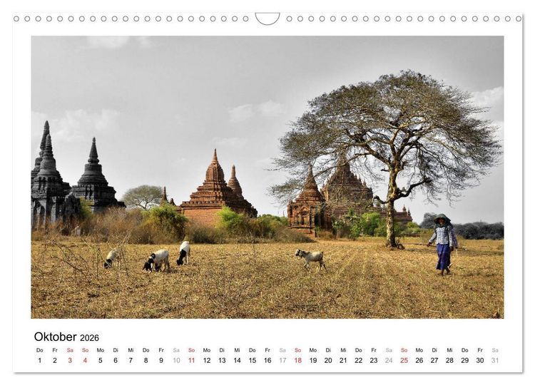 Produktbild: Myanmar &ndash; Mit anderen Augen (Wandkalender 2026 DIN A3 quer), CALVENDO Monatskalender