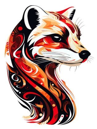 Produktbild: CALVENDO Puzzle Frettchen im Tattoo Design | 1000 Teile Lege-Gr&ouml;&szlig;e 64x48cm Foto-Puzzle f&uuml;r gl&uuml;ckliche Stunden