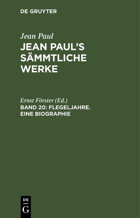 Produktbild: Flegeljahre. Eine Biographie