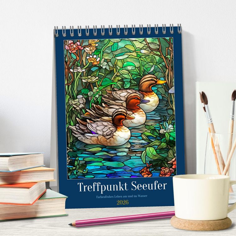 Produktbild: Treffpunkt Seeufer (Tischkalender 2026 DIN A5 hoch), CALVENDO Monatskalender