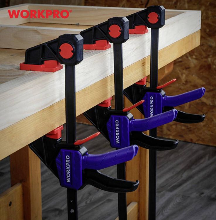 Produktbild: WorkPro WP232040 Einhandzwinge Produktabmessung, L&auml;nge: 300mm