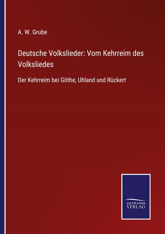 Produktbild: Deutsche Volkslieder: Vom Kehrreim des Volksliedes