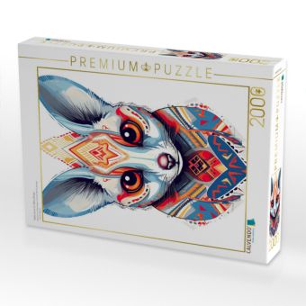 Produktbild: CALVENDO Puzzle Katta Lemur im Tattoo Design | 2000 Teile Lege-Gr&ouml;&szlig;e 90x67cm Foto-Puzzle f&uuml;r gl&uuml;ckliche Stunden