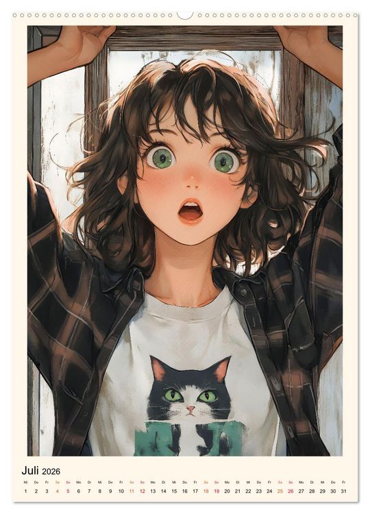 Produktbild: Manga - ein cooles Jahr (hochwertiger Premium Wandkalender 2026 DIN A2 hoch), Kunstdruck in Hochglanz