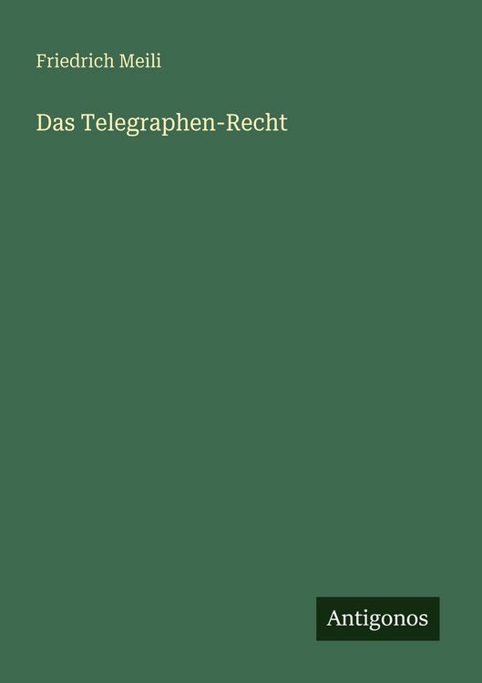 Produktbild: Das Telegraphen-Recht
