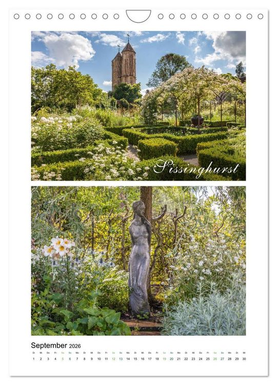 Produktbild: Gartenparadiese in England (Wandkalender 2026 DIN A4 hoch), CALVENDO Monatskalender