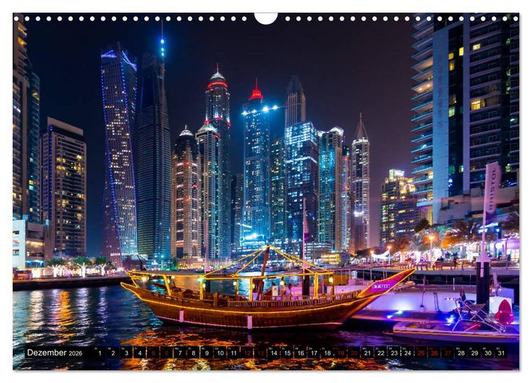 Produktbild: Dubai W&uuml;stenstadt (Wandkalender 2026 DIN A3 quer), CALVENDO Monatskalender