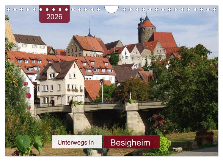 Produktbild: Unterwegs in Besigheim (Wandkalender 2026 DIN A4 quer), CALVENDO Monatskalender