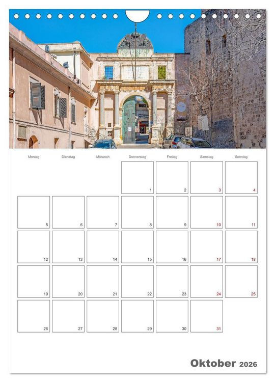 Produktbild: Cagliari - Urlaubsplaner (Wandkalender 2026 DIN A4 hoch), CALVENDO Monatskalender