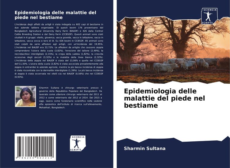 Produktbild: Epidemiologia delle malattie del piede nel bestiame