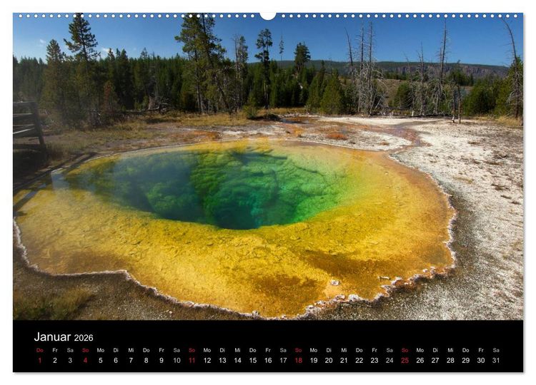 Produktbild: Yellowstone Impressionen (Wandkalender 2026 DIN A2 quer), CALVENDO Monatskalender