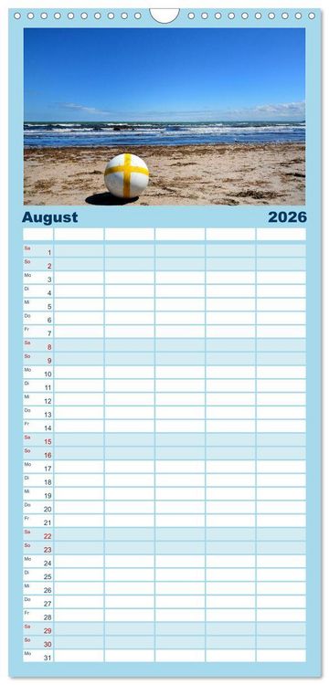 Produktbild: Familienplaner 2026 - MEER - Mehr! mit 5 Spalten (Wandkalender, 21 x 45 cm) CALVENDO