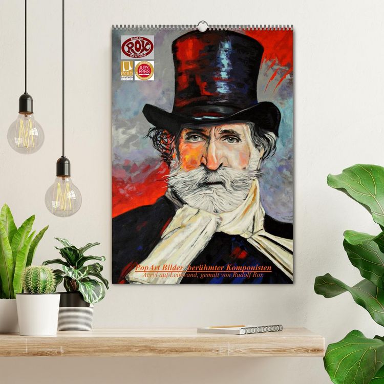 Produktbild: PopArt Bilder ber&uuml;hmter Komponisten (Wandkalender 2026 DIN A2 hoch), CALVENDO Monatskalender