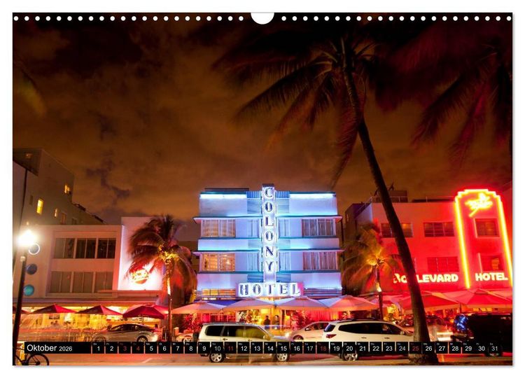 Produktbild: Miami und Florida (Wandkalender 2026 DIN A3 quer), CALVENDO Monatskalender
