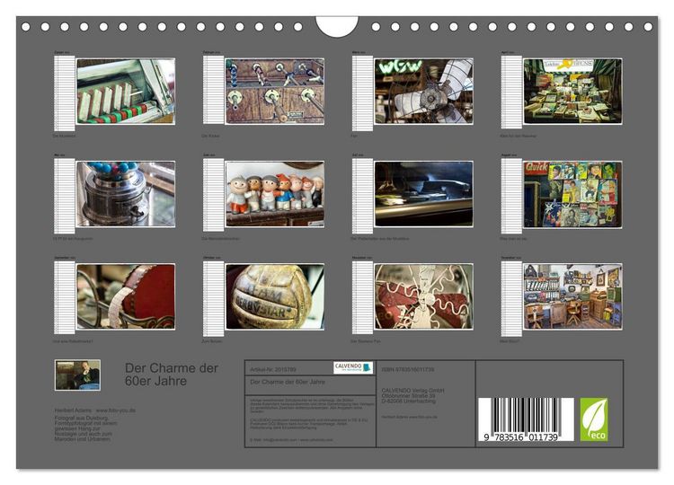 Produktbild: Der Charme der 60er Jahre (Wandkalender 2026 DIN A4 quer), CALVENDO Monatskalender