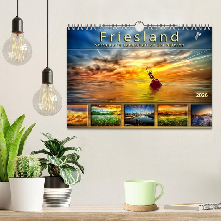 Produktbild: Friesland, verzauberte Landschaft an der Nordsee (Wandkalender 2026 DIN A4 quer), CALVENDO Monatskalender