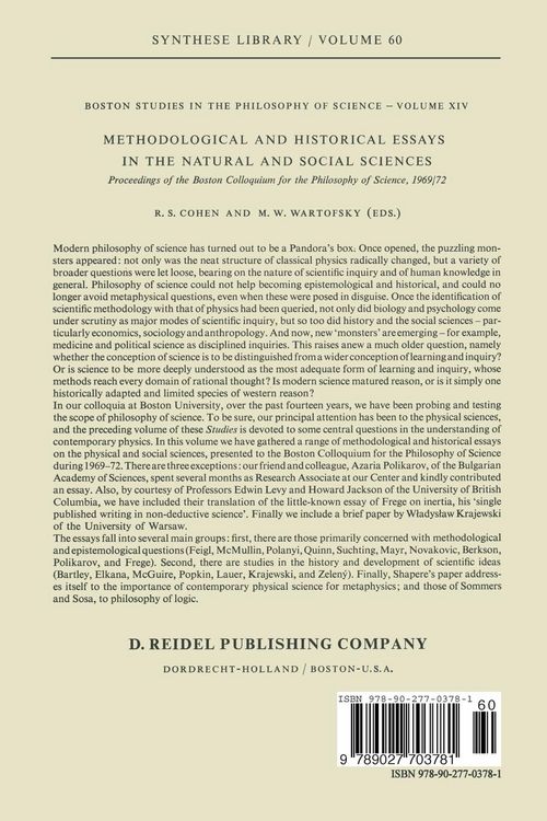 Produktbild: Methodological and Historical Essays in the Natural and Social Sciences