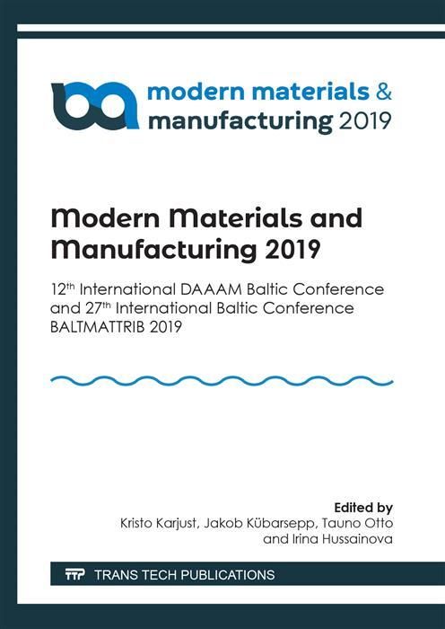 Produktbild: Modern Materials and Manufacturing 2019