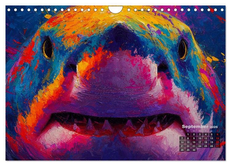 Produktbild: Tiere im Portr&auml;t - Aquarell Tierkalender f&uuml;r die ganze Familie (Wandkalender 2026 DIN A4 quer), CALVENDO Monatskalender