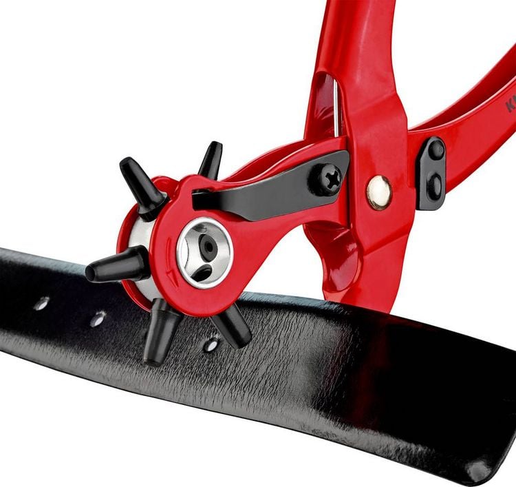 Produktbild: Knipex 90 70 220 Revolverlochzange 2 mm, 2.5 mm, 3 mm, 3.5 mm, 4 mm, 5 mm 220 mm 1 St.