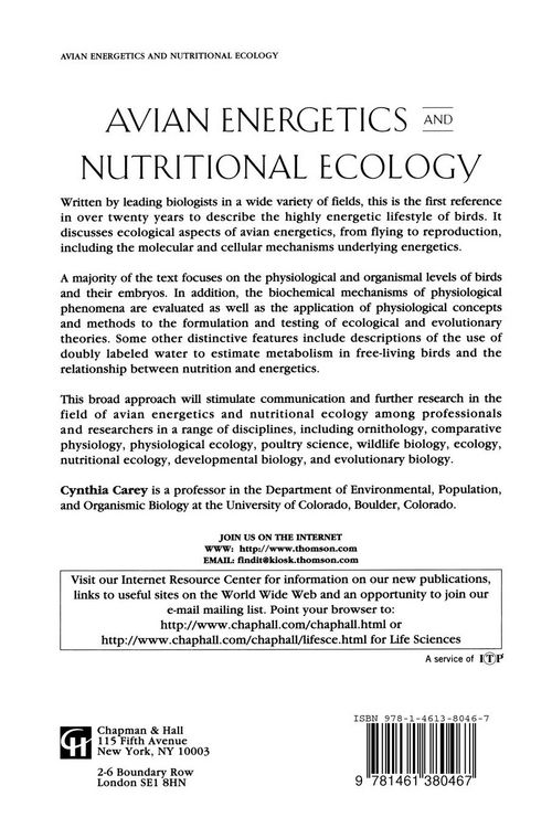 Produktbild: Avian Energetics and Nutritional Ecology
